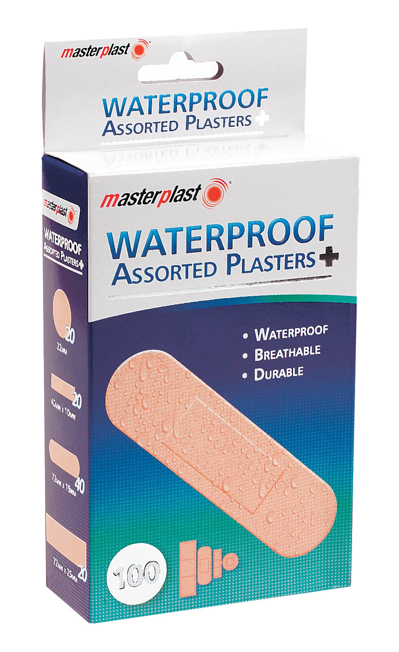 Masterplast - Pack of 24 x 100Pk Asst W/Proof Plasters